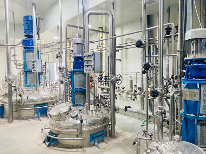 Fermentation vessels in the Enzyme Bioscience plant