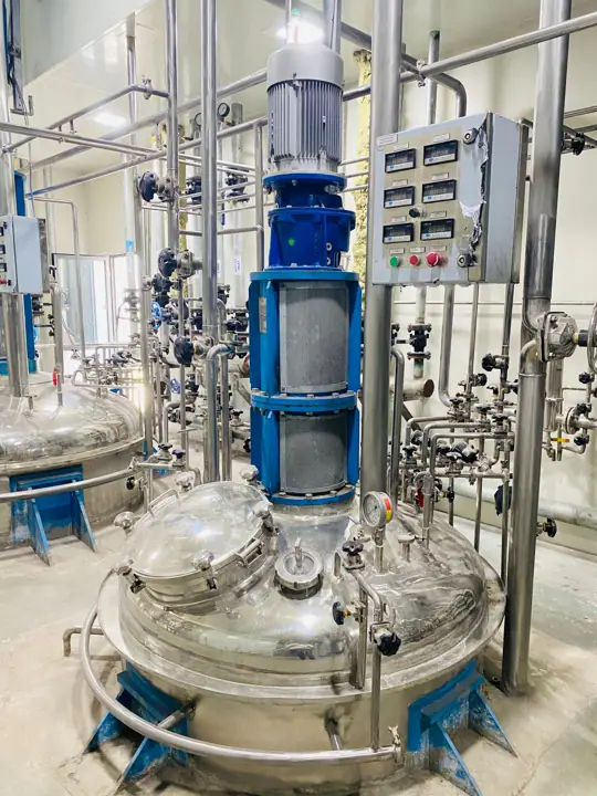 Fermentation vessel in the production unit
